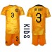 Billige Nederland Matthijs de Ligt #3 Hjemmetrøye Barn VM 2022 Kortermet (+ korte bukser)